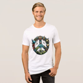 Harmony Enthüllt: Der ॐ Frieden Mandala Tri-Blend Shirt