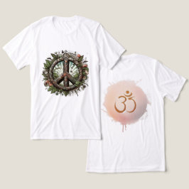 Harmony Enthüllt: Der ॐ Frieden Mandala Tri-Blend Shirt
