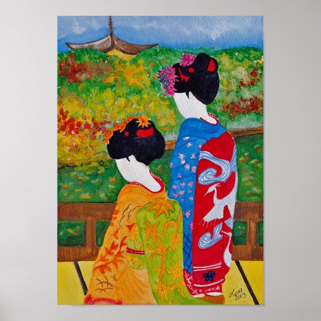 Harmony Geisha Print Poster (Vorne)