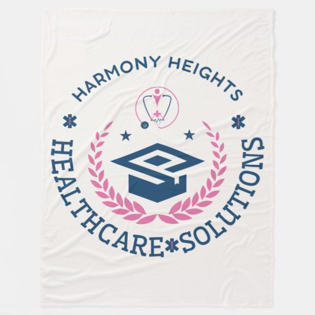 Harmony Heights Healthcare Solutions Company Logo Fleecedecke (Vorderseite)