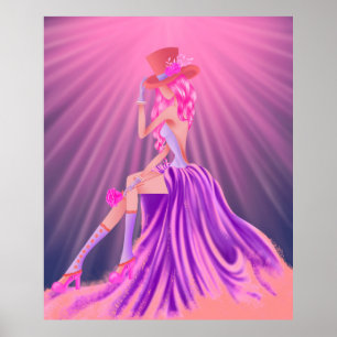 "Harmony in Stardust" Eine glamouröse Steampunkkön Poster