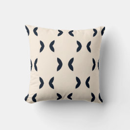 Harmony Leaf Black und Beige Geometric Pillow Kissen