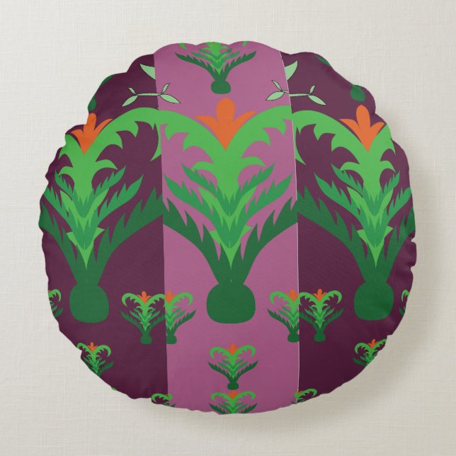 Harmony Line Pattern Decorative Throw Pillow – Bal Rundes Kissen (Vorderseite)