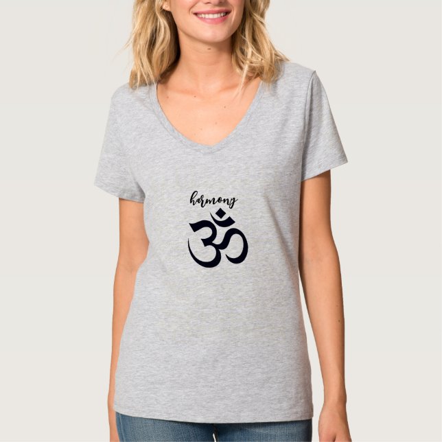 Harmony Om Yoga Symbol T-Shirt (Vorderseite)