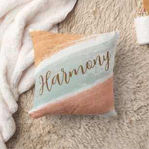 Harmony Pale Terracotta Streifenkissen Kissen