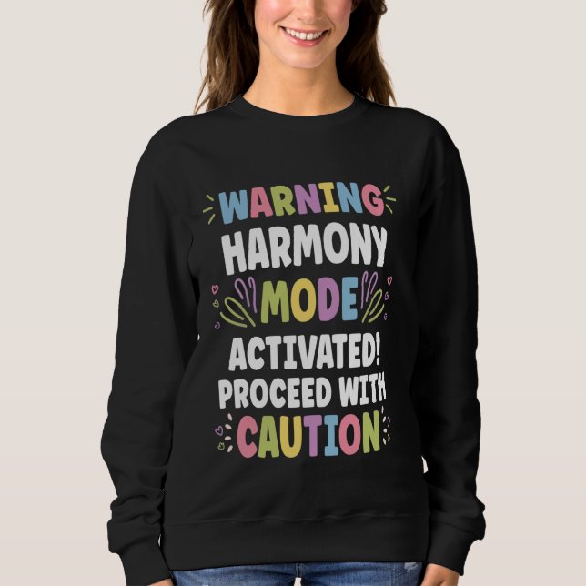 HARMONY Personalisierter Name Lustig Süß Benutzerd Sweatshirt (Vorderseite)