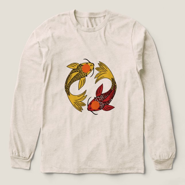 Harmony T-Shirt, Japanese koi fish Tri-Blend Shirt (Design Vorderseite)