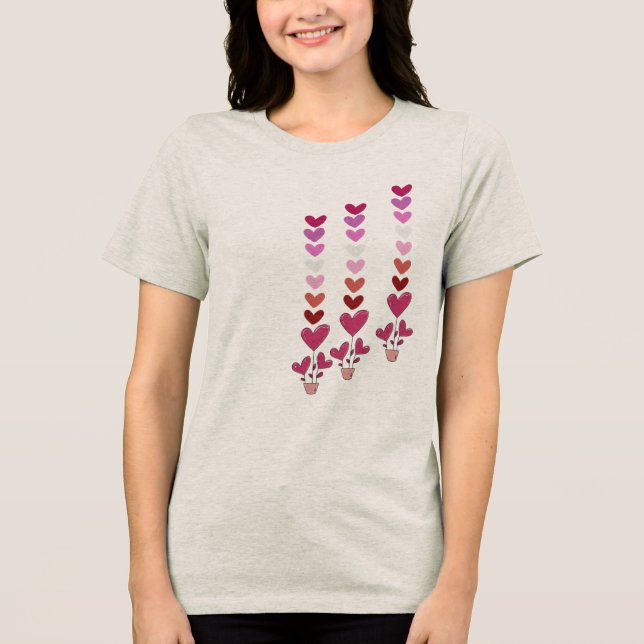 Harmony T-Shirt – Minimalist Heart Design Tee  (Vorderseite)