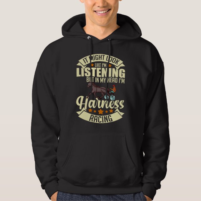 Harness Racing Horse Race Track Racer Trotting Hor Hoodie (Vorderseite)