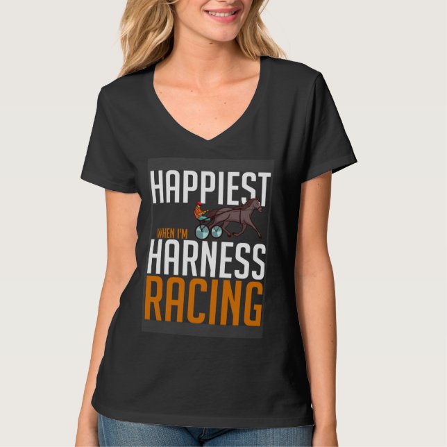 Harness Racing Horse Race Track Racer Trotting Hor T-Shirt (Vorderseite)