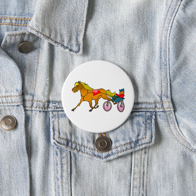 Harness Racing Pferd und Fahrer Button (Von Creator hochgeladen)
