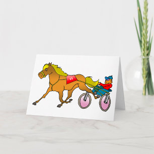 Harness Racing Pferd und Fahrer Karte