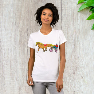 Harness Racing Pferd und Fahrer T-Shirt