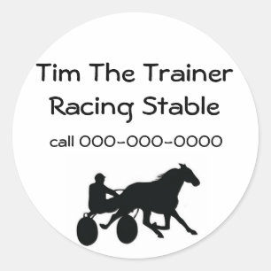 Harness Racing-Standardlogo Runder Aufkleber
