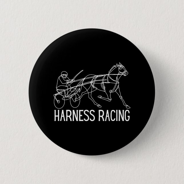 Harness Racing Standardpferd Sulky Pferd Button (Vorderseite)