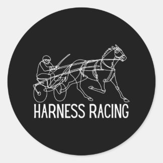 Harness Racing Standardpferd Sulky Pferd Runder Aufkleber