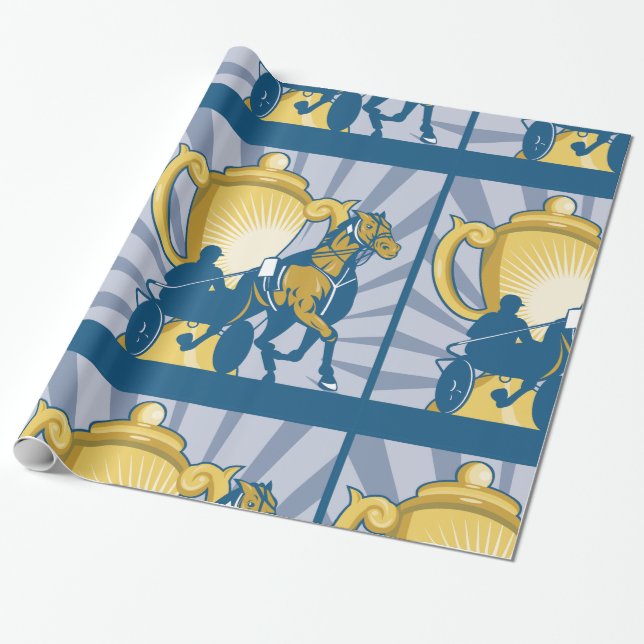 Harness Racing Wrapping Paper Geschenkpapier (Ungerollt)