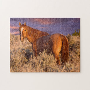 Harney County Wildpferd steht wachsam Puzzle