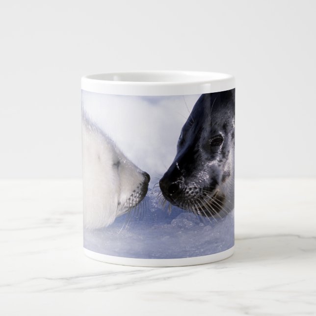 Harnmutter Siegel mit Pup Jumbo-Tasse (Vorderseite)