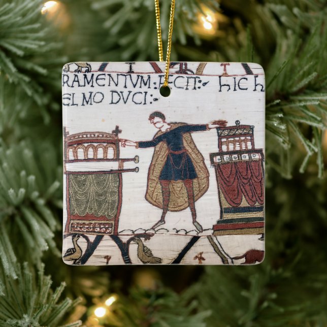 Harold schwört Eid auf heilige Relikte Keramikornament (Baum)