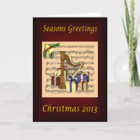 Harp & Christmas Geschenke ~ Sheet Music Backgroun