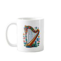 Harp Folk Art Tasse