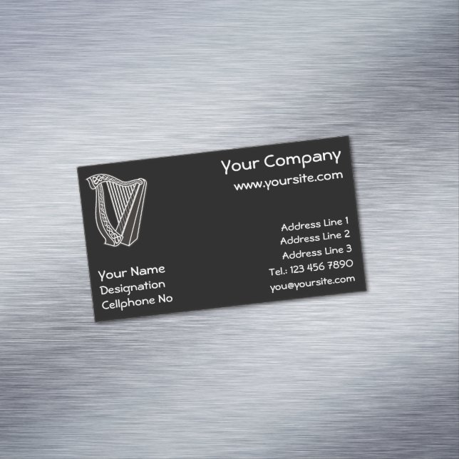 Harp Icon Business Card Magnet (Beispiel)