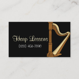 Harp Instructor Music Business Card Visitenkarte