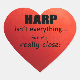 Harp ist nicht alles Heart Sticker