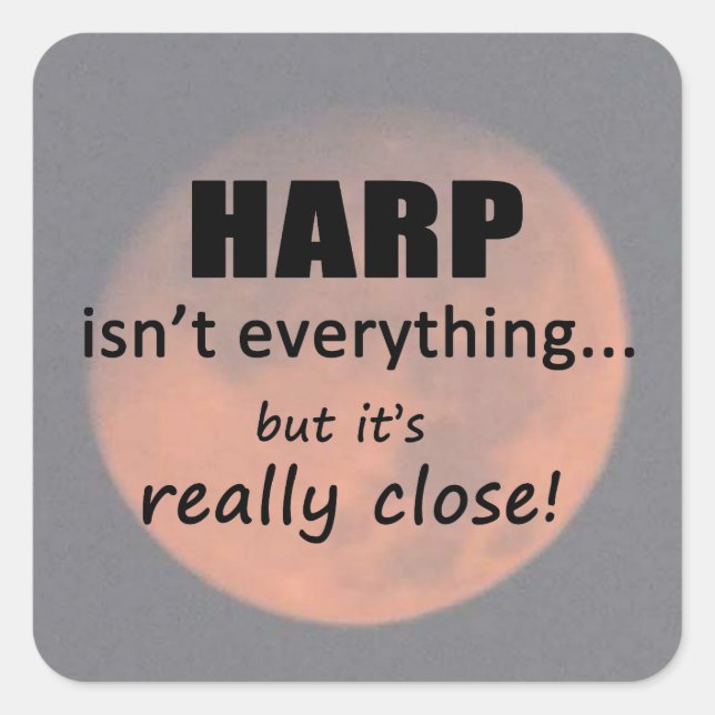 Harp ist nicht alles Square Sticker (Vorderseite)