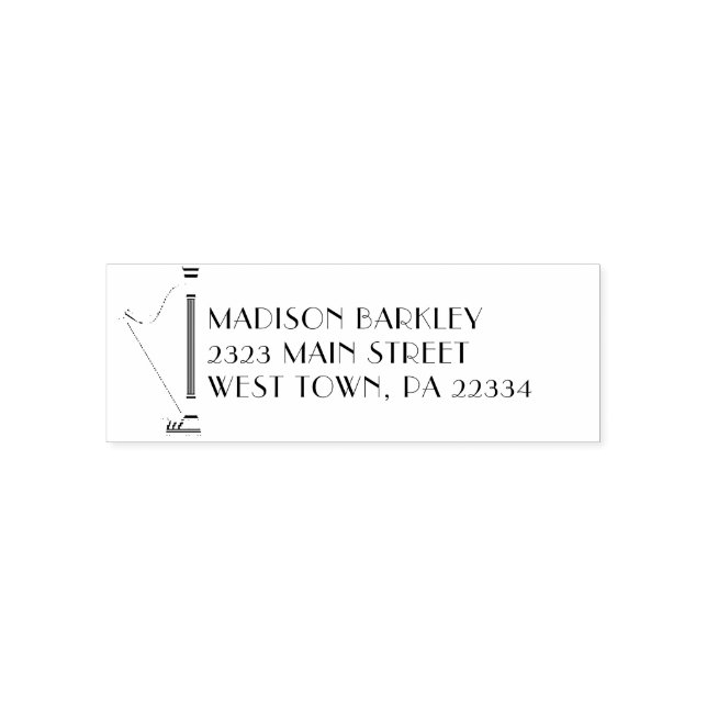 Harp Music Teacher Permastempel (Design)