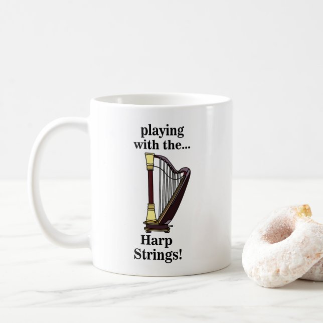 Harp Musical Instrument Harp Kaffeetasse (Mit Donut)