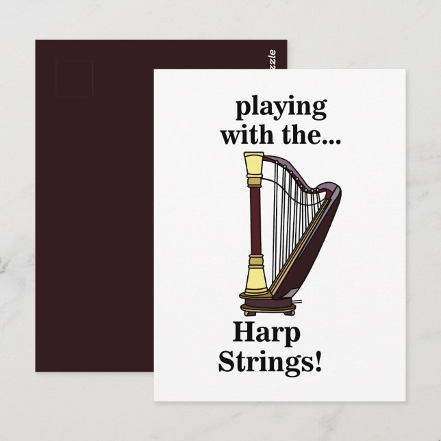 Harp Musical Instrument Harp Postkarte (Vorne/Hinten)