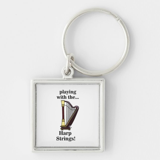 Harp Musical Instrument Harp Schlüsselanhänger (Vorne)
