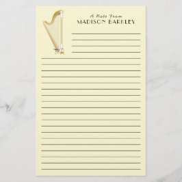 Harp Musician Music Teacher Briefpapier