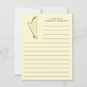 Harp Musician Music Teacher Dankeskarte