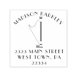 Harp Musician Music Teacher Permastempel