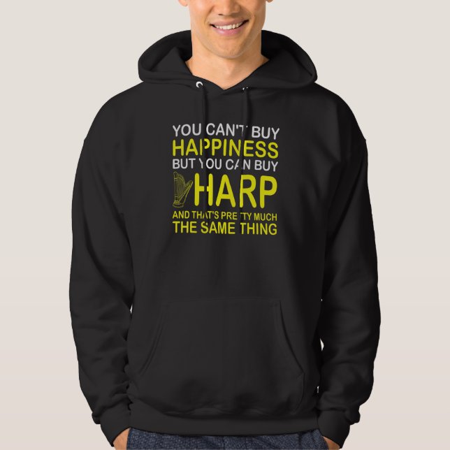Harp Player Harpist Orchestra Harp Girl Instrument Hoodie (Vorderseite)