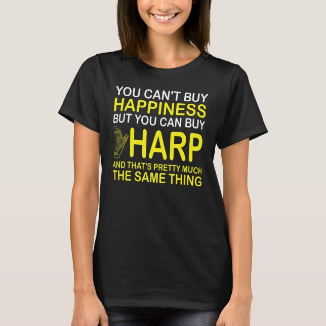 Harp Player Harpist Orchestra Harp Girl Instrument T-Shirt (Vorderseite)