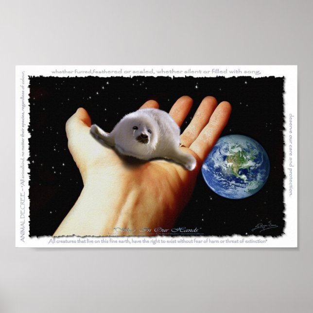 Harp Siegel Protection EARTH DAY Art Poster (klein (Vorne)