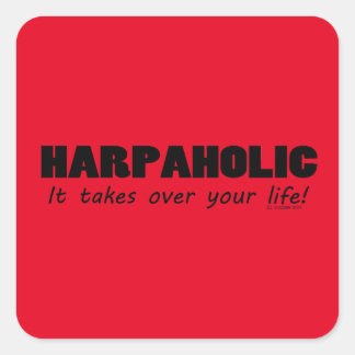Harpaholic Life Square Sticker