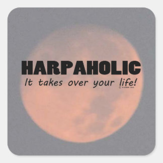 Harpaholic Life Square Sticker