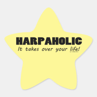 Harpaholic Life Star Sticker