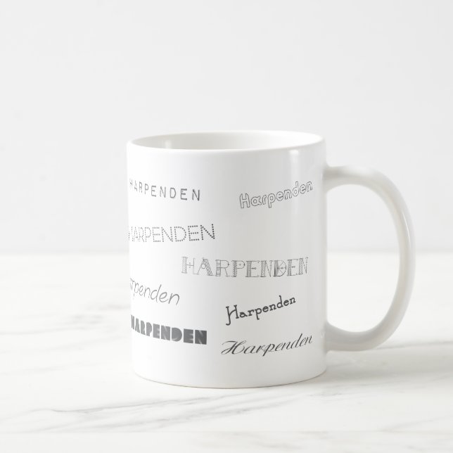 Harpenden Schriftart Tasse (Rechts)