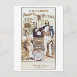 Harper Americas feinster Whiskey Postkarte