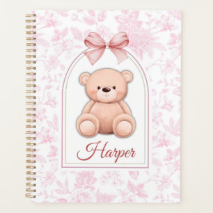 Harper Benutzerdefiniertes rosa Teddy-Bär-Kinder Planer