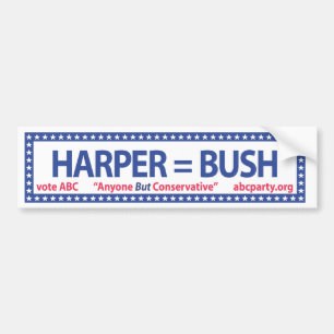 Harper- = Bush-Autoaufkleber Autoaufkleber