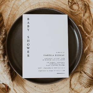 HARPER Einfache moderne Minimalistische Babydusche Einladung