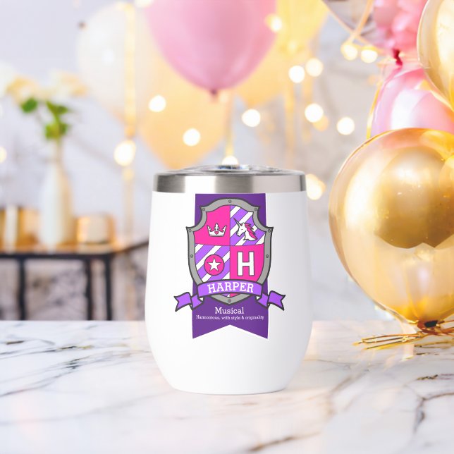 Harper letter H crest pink unicorn name meaning (Junggesellenabschied (gedreht))