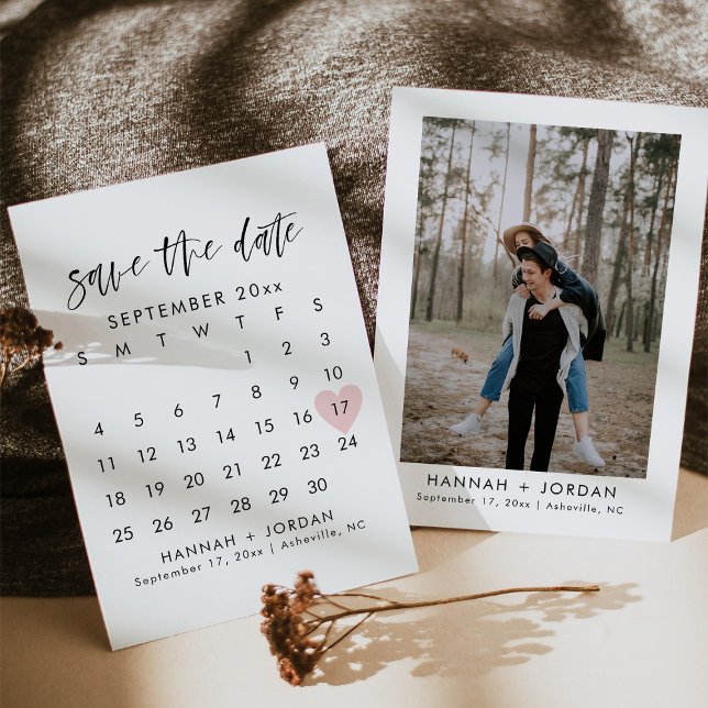 HARPER Moderne Kalligraphie Save the Date Einladun Einladung (Von Creator hochgeladen)